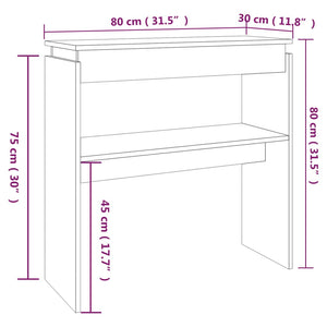 Konsolentisch Grau Sonoma 80x30x80 cm Holzwerkstoff Stilecasa