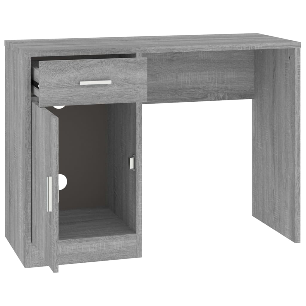 Schreibtisch mit Stauraum Grau Sonoma 100x40x73 cm Stilecasa