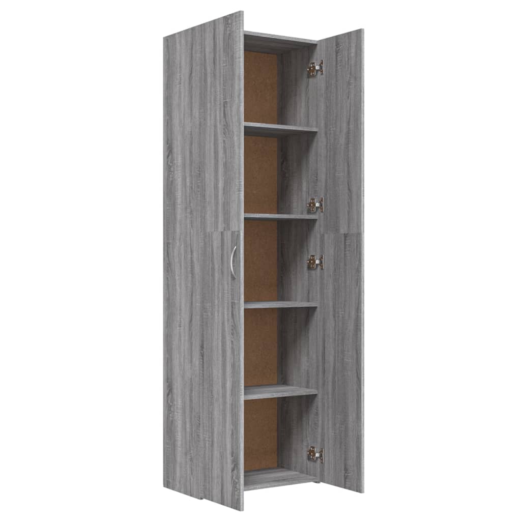 Büroschrank Grau Sonoma 60x32x190 cm Holzwerkstoff Stilecasa