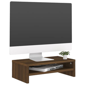 vidaXL Monitorständer Braun Eichen-Optik 42x24x13 cm Holzwerkstoff