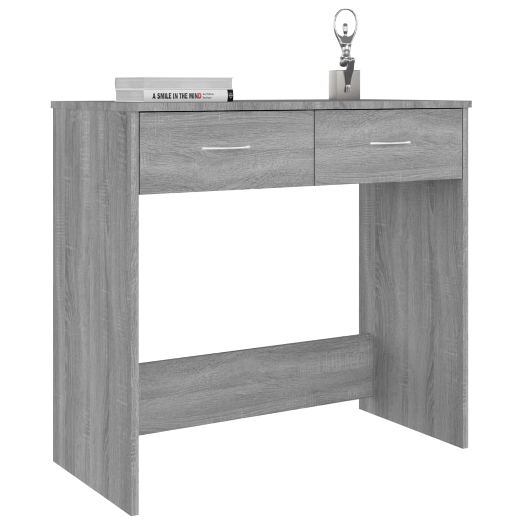 vidaXL Schreibtisch Grau Sonoma 80x40x75 cm Holzwerkstoff