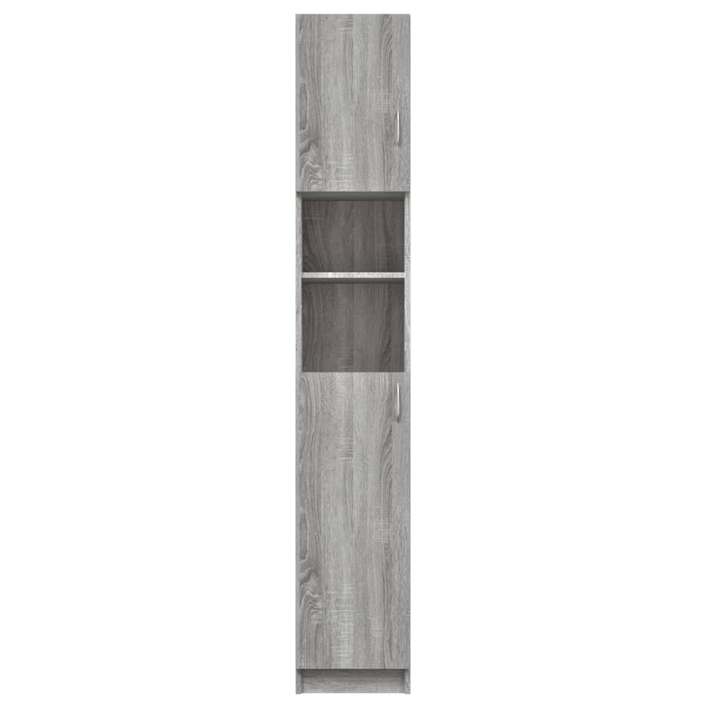 Badezimmerschrank Grau Sonoma 32x25,5x190 cm Holzwerkstoff