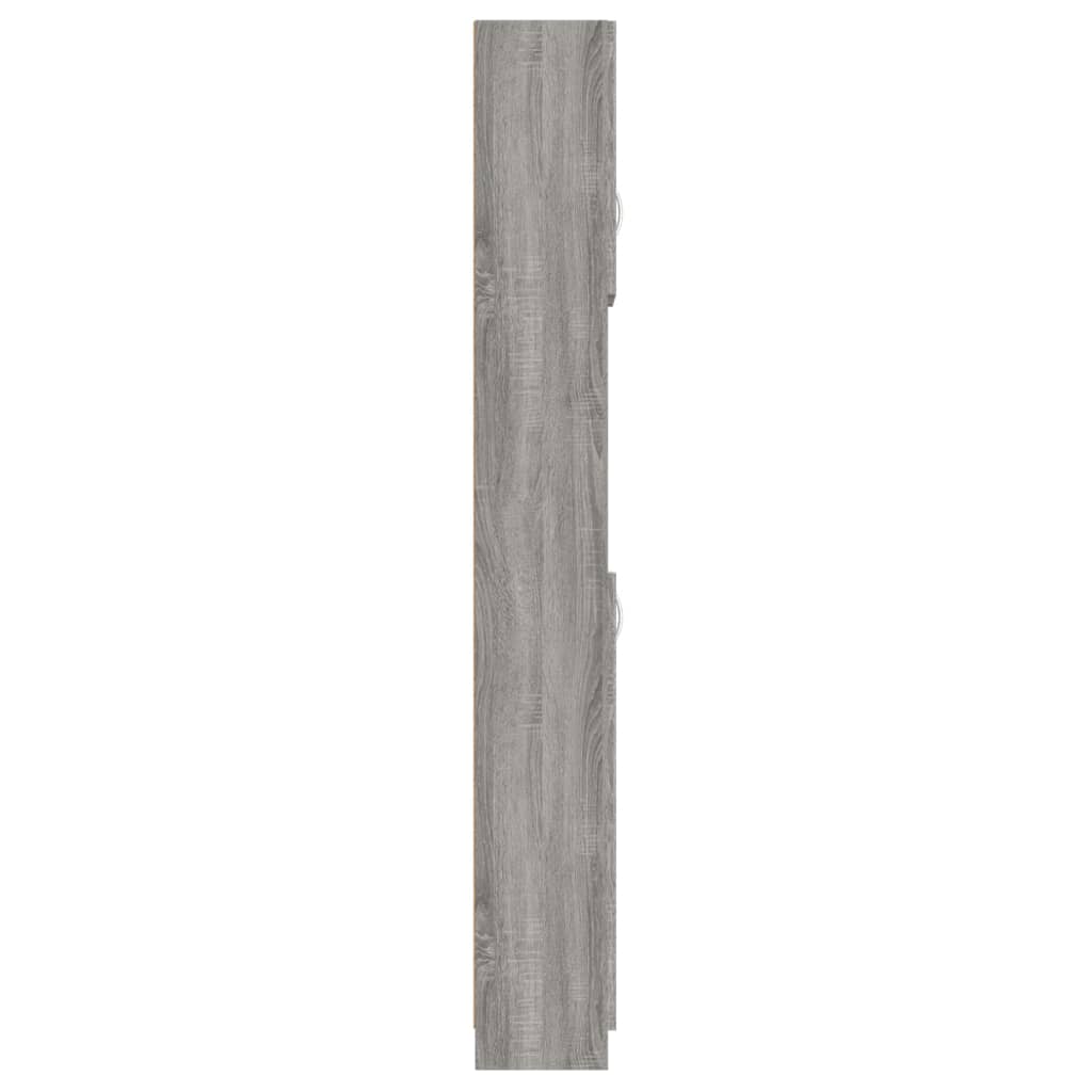 Badezimmerschrank Grau Sonoma 32x25,5x190 cm Holzwerkstoff