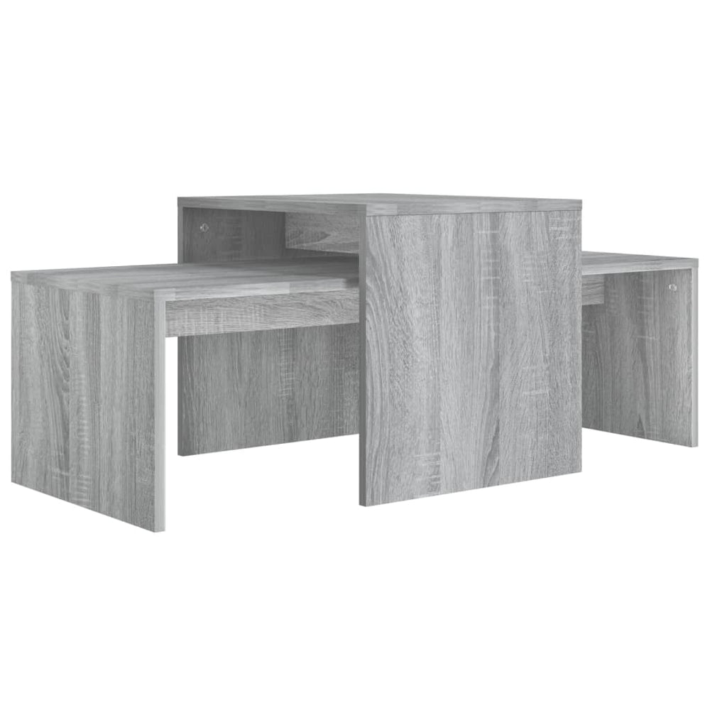 Couchtisch-Set Grau Sonoma 100x48x40 cm Holzwerkstoff Stilecasa