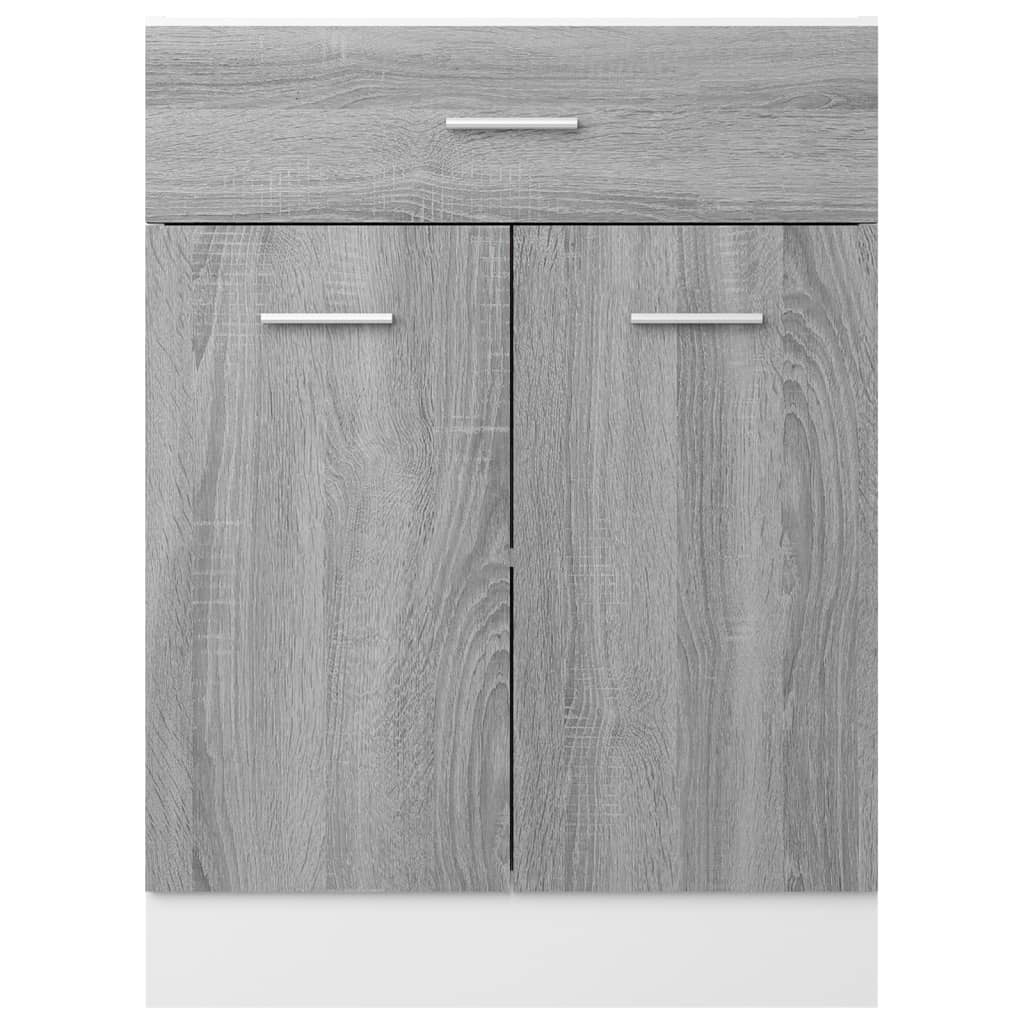 vidaXL Unterschrank mit Schublade Grau Sonoma 60x46x81,5 cm