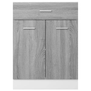 vidaXL Unterschrank mit Schublade Grau Sonoma 60x46x81,5 cm