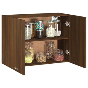 Hängeschrank Braun Eichen-Optik 80x31x60 cm Holzwerkstoff Stilecasa