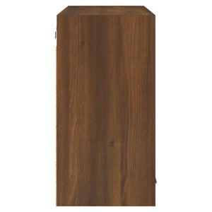 Hängeschrank Braun Eichen-Optik 80x31x60 cm Holzwerkstoff Stilecasa