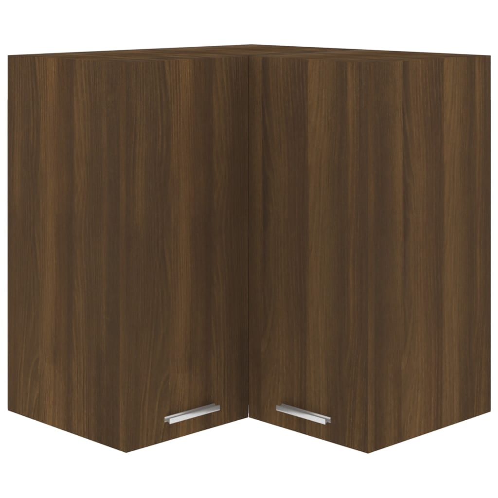 vidaXL Eck-Hängeschrank Braun Eiche-Optik 57x57x60 cm Holzwerkstoff