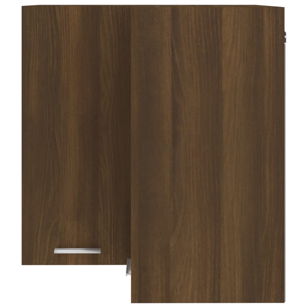 vidaXL Eck-Hängeschrank Braun Eiche-Optik 57x57x60 cm Holzwerkstoff