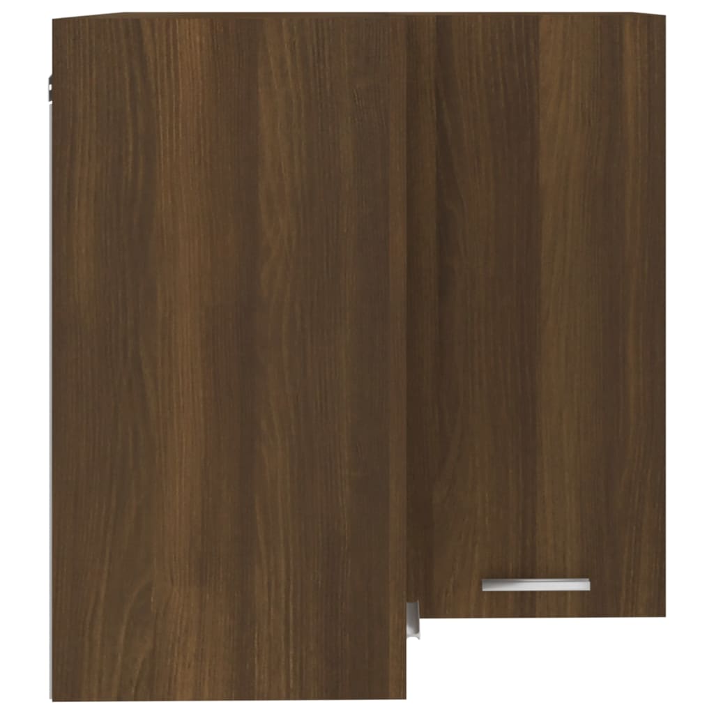 vidaXL Eck-Hängeschrank Braun Eiche-Optik 57x57x60 cm Holzwerkstoff