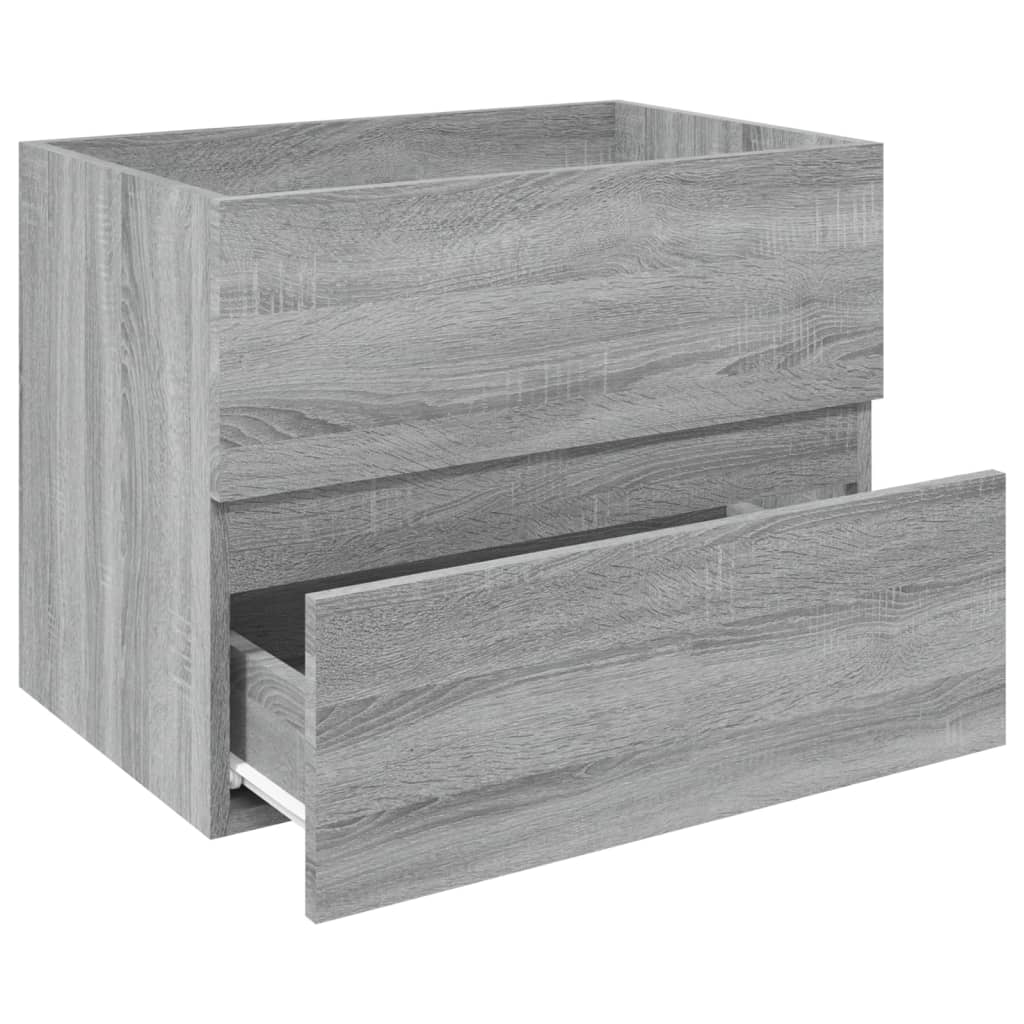 Waschbeckenunterschrank Grau Sonoma 60x38,5x45 cm Holzwerkstoff