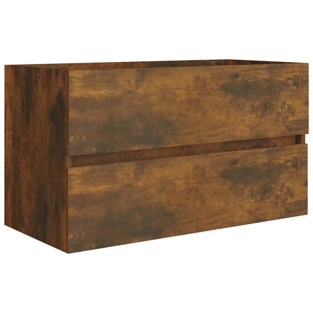 Waschbeckenschrank Räuchereiche 80x38,5x45 cm Holzwerkstoff VIDAXL