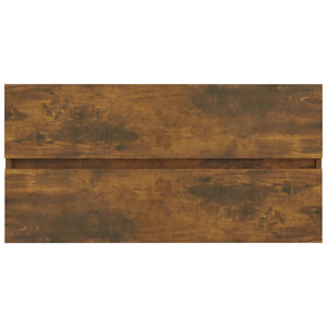 Waschbeckenschrank Räuchereiche 90x38,5x45 cm Holzwerkstoff VIDAXL