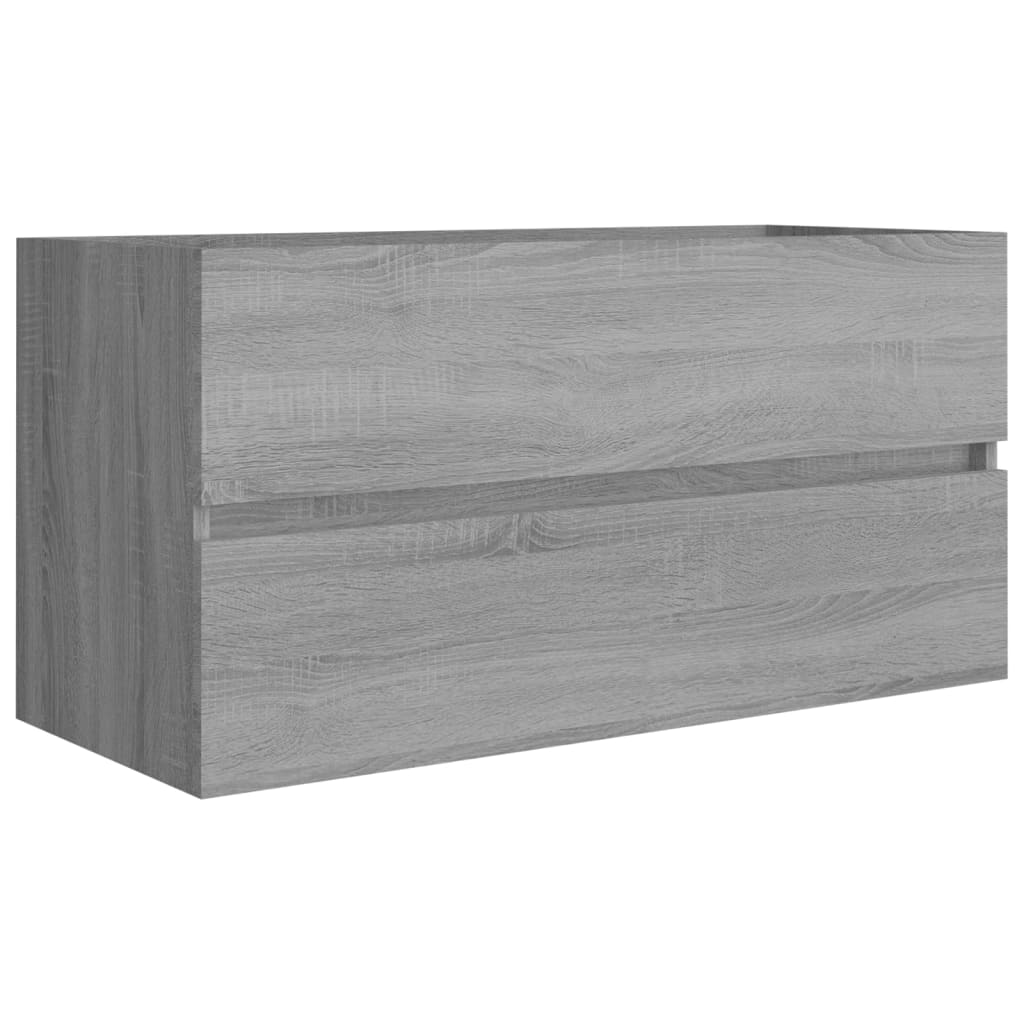 Waschbeckenunterschrank Grau Sonoma 90x38,5x45 cm Holzwerkstoff VIDAXL