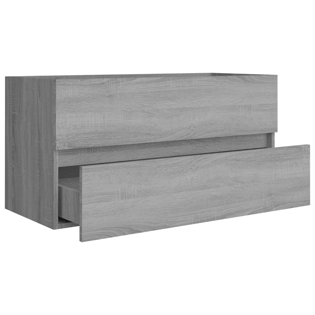 Waschbeckenunterschrank Grau Sonoma 90x38,5x45 cm Holzwerkstoff VIDAXL