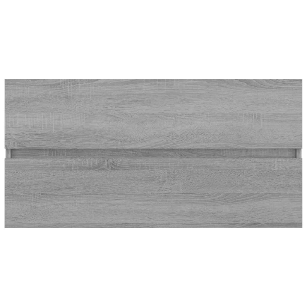 Waschbeckenunterschrank Grau Sonoma 90x38,5x45 cm Holzwerkstoff VIDAXL