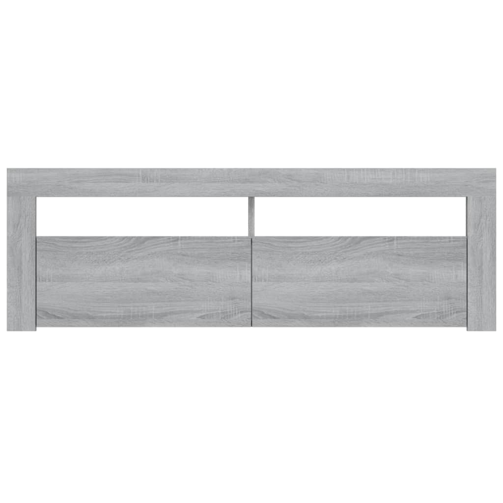 TV-Schrank mit LED-Leuchten Grau Sonoma 120x35x40 cm Stilecasa