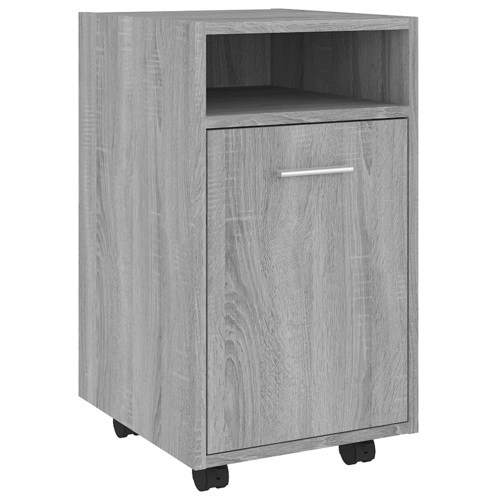 vidaXL Beistellschrank mit Rollen Grau Sonoma 33x38x60cm Holzwerkstoff