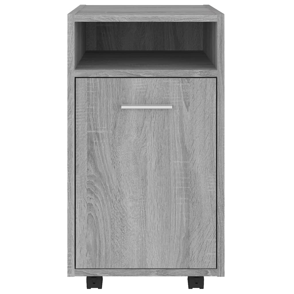 vidaXL Beistellschrank mit Rollen Grau Sonoma 33x38x60cm Holzwerkstoff