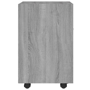 vidaXL Beistellschrank mit Rollen Grau Sonoma 33x38x60cm Holzwerkstoff