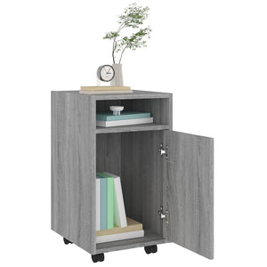 vidaXL Beistellschrank mit Rollen Grau Sonoma 33x38x60cm Holzwerkstoff