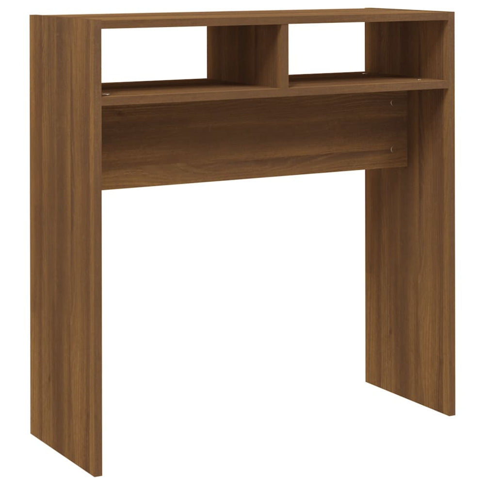 Konsolentisch Braun Eichen-Optik 78x30x80 cm Holzwerkstoff Stilecasa