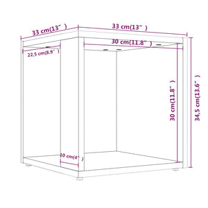 vidaXL Beistelltisch Braun Eichen-Optik 33x33x34,5 cm Holzwerkstoff