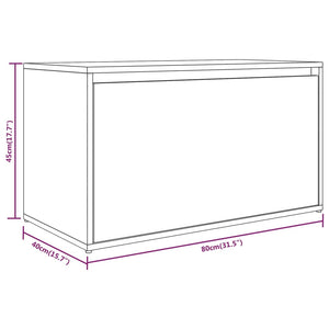 vidaXL Flurbank 80x40x45 cm Räuchereiche Holzwerkstoff