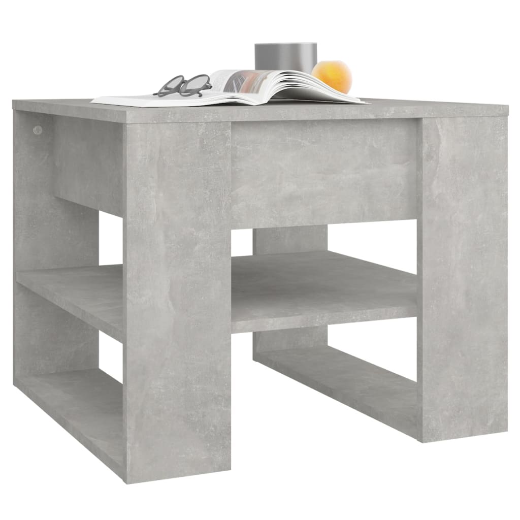 vidaXL Couchtisch Betongrau 55,5x55x45 cm Holzwerkstoff