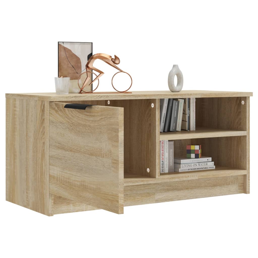 vidaXL TV-Schrank Sonoma-Eiche 80x35x36,5 cm Holzwerkstoff