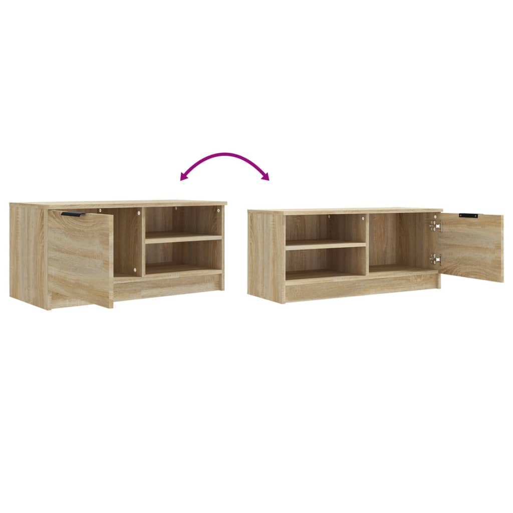 vidaXL TV-Schrank Sonoma-Eiche 80x35x36,5 cm Holzwerkstoff