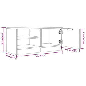 vidaXL TV-Schrank Sonoma-Eiche 80x35x36,5 cm Holzwerkstoff