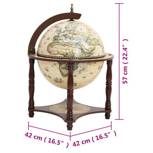 vidaXL Globus-Bar Braun Massivholz Eukalyptus