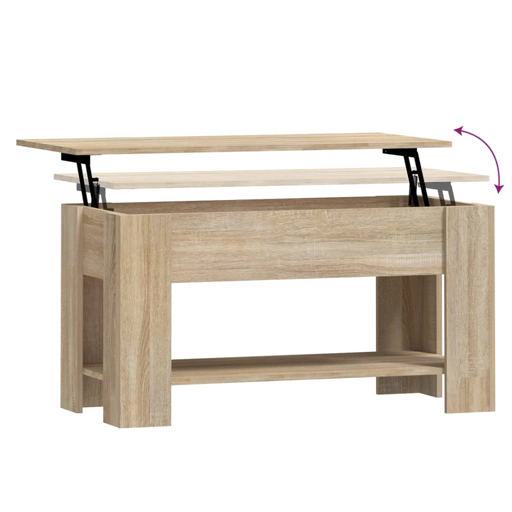 vidaXL Couchtisch Sonoma-Eiche 101x49x52 cm Holzwerkstoff