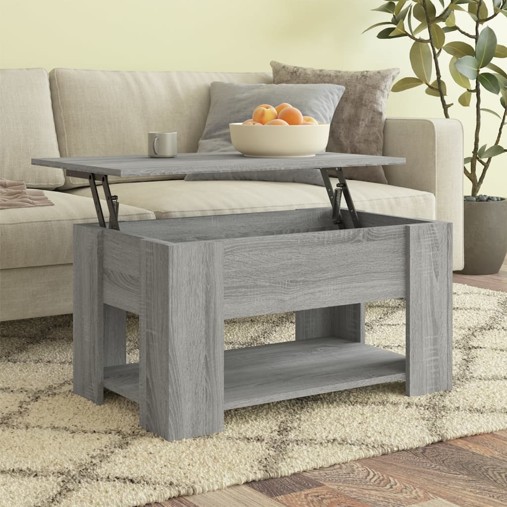 Couchtisch Grau Sonoma 79x49x41 cm Holzwerkstoff Stilecasa