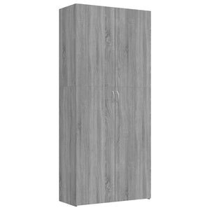 Schuhschrank Grau Sonoma 80x35,5x180 cm Holzwerkstoff