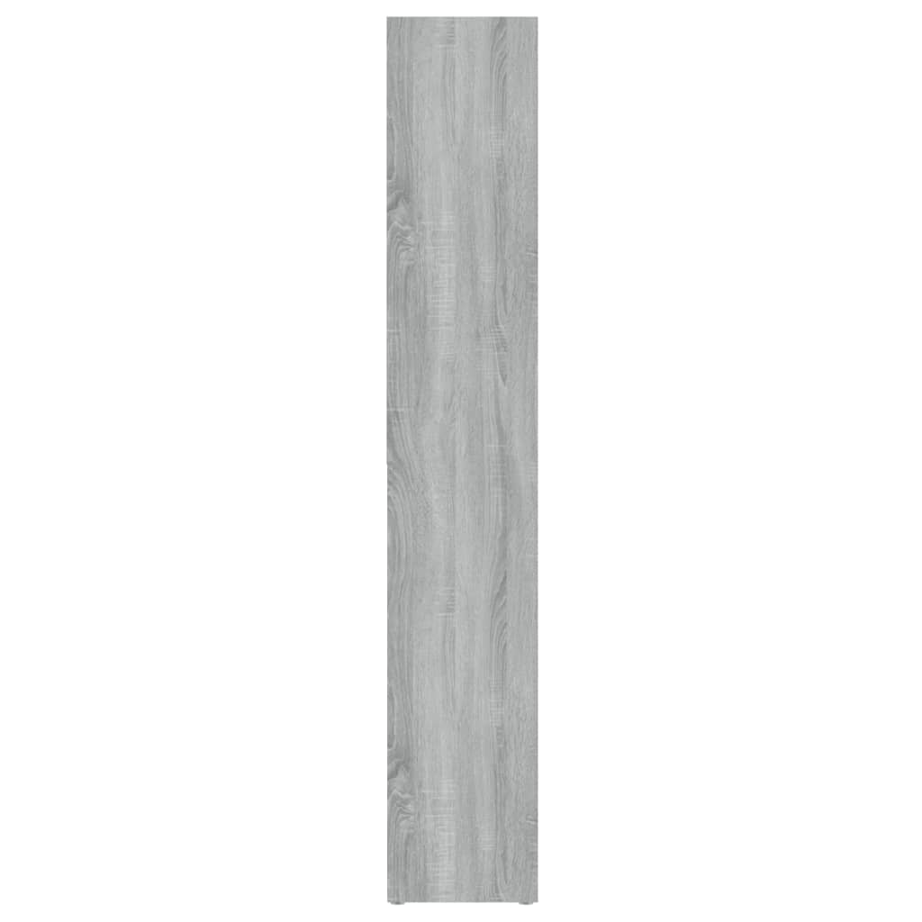 vidaXL CD-Regale 2 Stk. Grau Sonoma 21x16x93,5 cm Holzwerkstoff