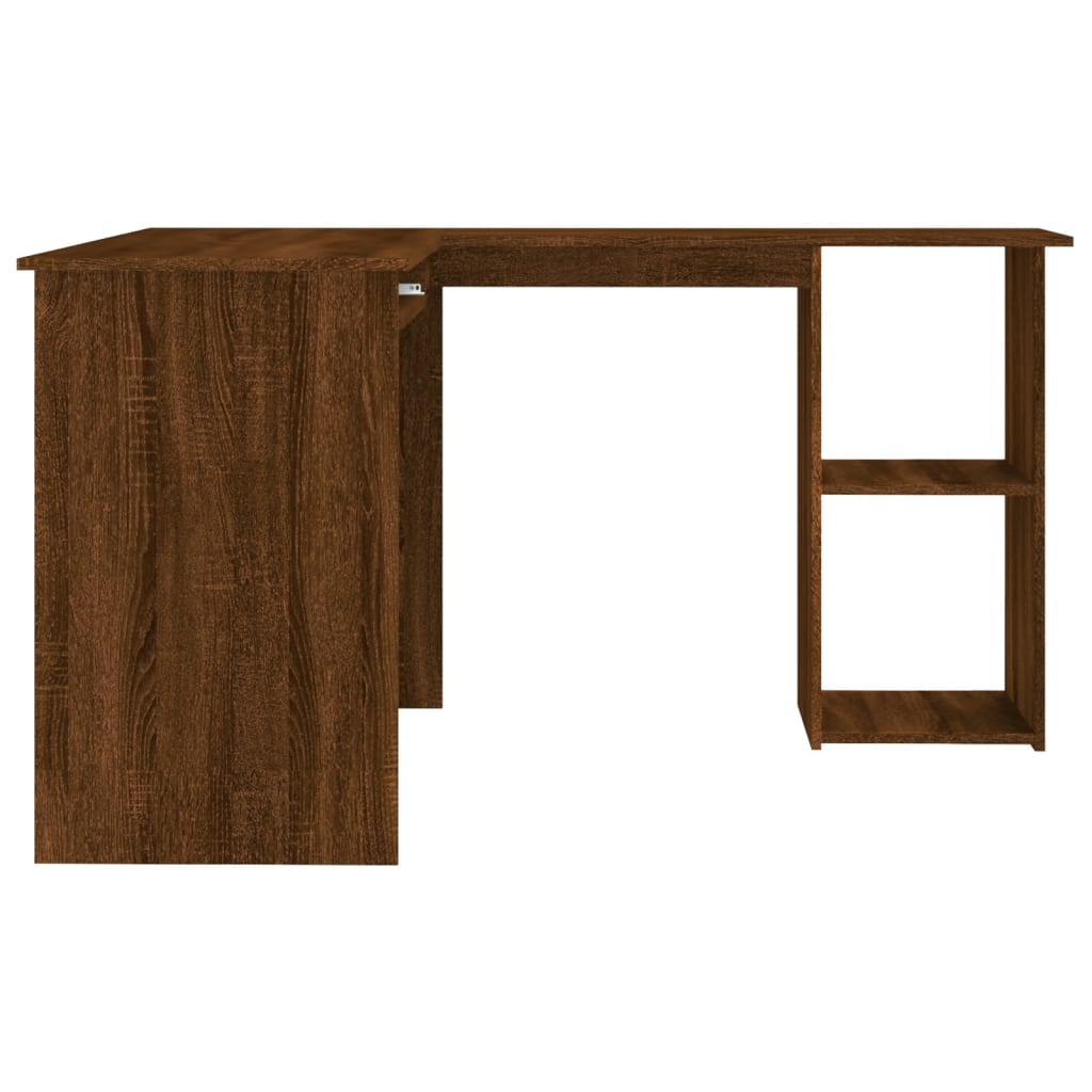 vidaXL Eckschreibtisch Braun Eichen-Optik 120x140x75 cm Holzwerkstoff