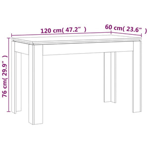 Esstisch Räuchereiche 120x60x76 cm Holzwerkstoff Stilecasa