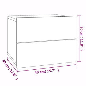 Nachttisch Grau Sonoma 40x30x30 cm Holzwerkstoff VIDAXL