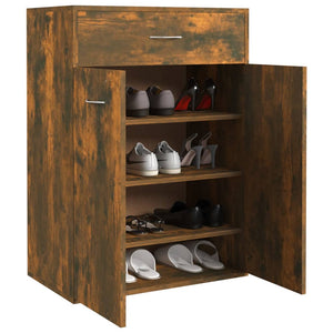 Schuhschrank Räuchereiche 60x35x84 cm Holzwerkstoff Stilecasa