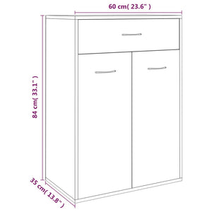 Schuhschrank Räuchereiche 60x35x84 cm Holzwerkstoff Stilecasa