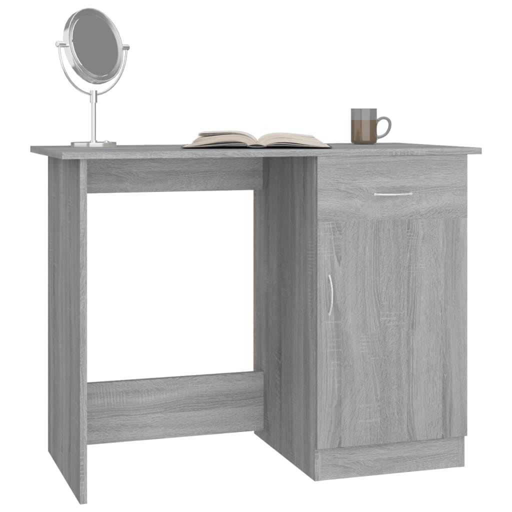 vidaXL Schreibtisch Grau Sonoma 100x50x76 cm Holzwerkstoff