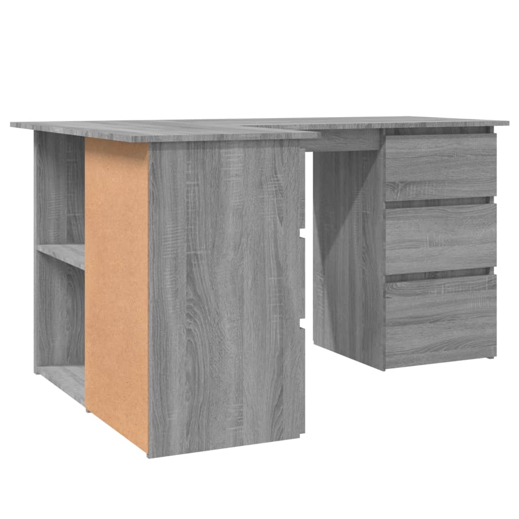 Eckschreibtisch Grau Sonoma 145x100x76 cm Holzwerkstoff Stilecasa