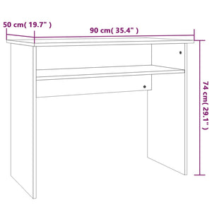 vidaXL Schreibtisch Räuchereiche 90x50x74 cm Holzwerkstoff