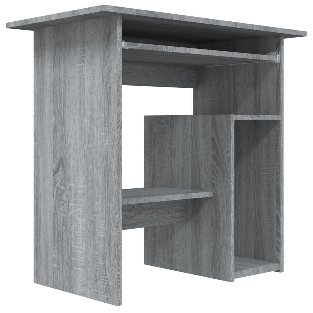 vidaXL Schreibtisch Grau Sonoma 80x45x74 cm Holzwerkstoff