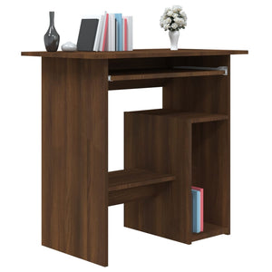 Schreibtisch Braun Eichen-Optik 80x45x74 cm Holzwerkstoff Stilecasa