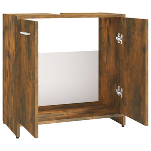 Badschrank Räuchereiche 60x33x60 cm Holzwerkstoff Stilecasa