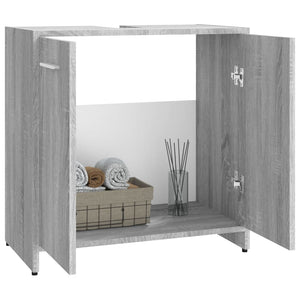 Badezimmerschrank Grau Sonoma 60x33x60 cm Holzwerkstoff Stilecasa